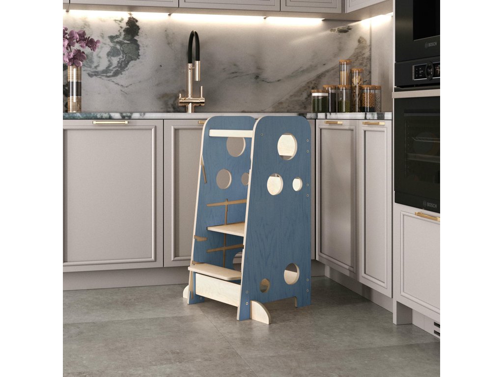 BusyKids 3-in-1 leertoren XL – roze of lichtblauw – foto 3