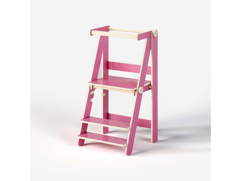 BusyKids opvouwbare leertoren – roze – foto 1