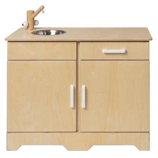 Van Dijk Toys Holzspielküche / Spielküche - Natur mit Weiß (Kinderbetreuungsqualität)