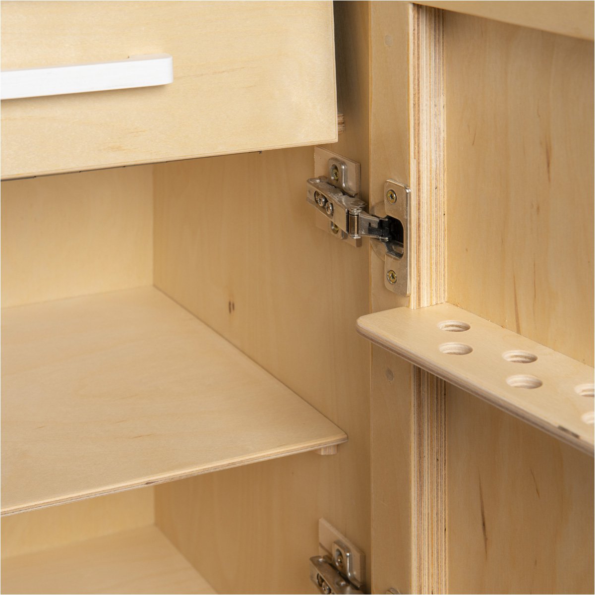 Van Dijk Toys Spielzeugkühlschrank aus Holz - Natur mit Weiß (Kinderbetreuungsqualität)