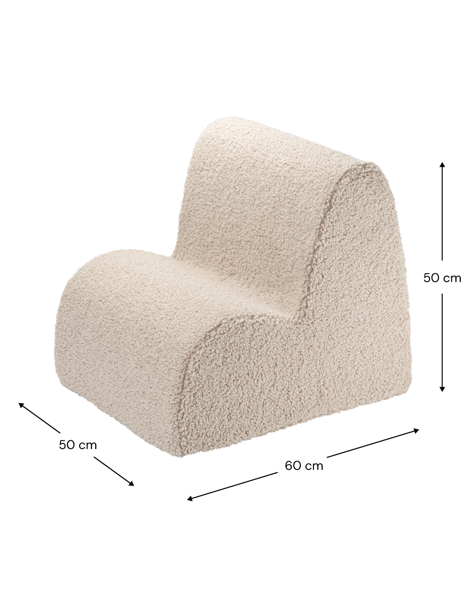 Wigiwama Cloud Chair Biscuit - Teddy fabric chair