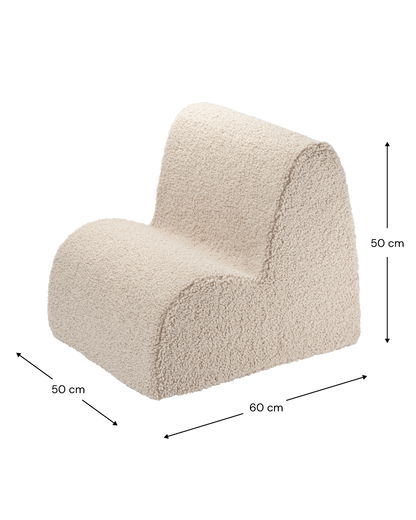 Wigiwama Cloud Chair Biscuit - Teddy fabric chair