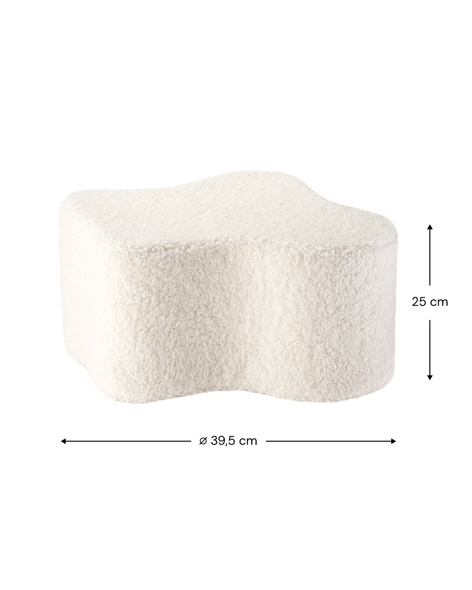 Cream White Cloud Pouffe 