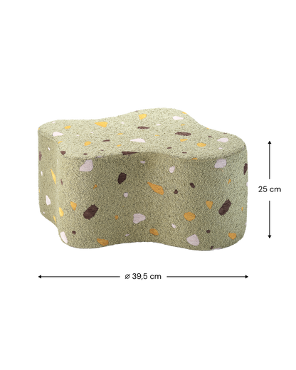 Wigiwama Terrazzo Moss Cloud Pouffe