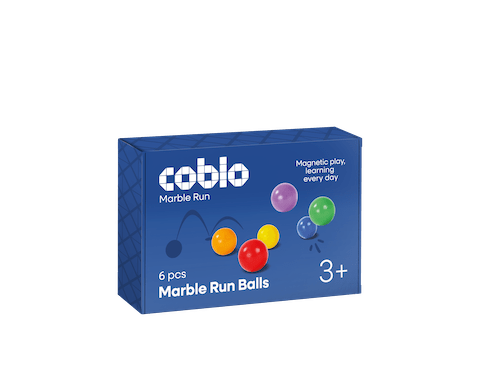 Coblo Murmelbahn-Kugeln Classic – 6 Stück, Verpackung