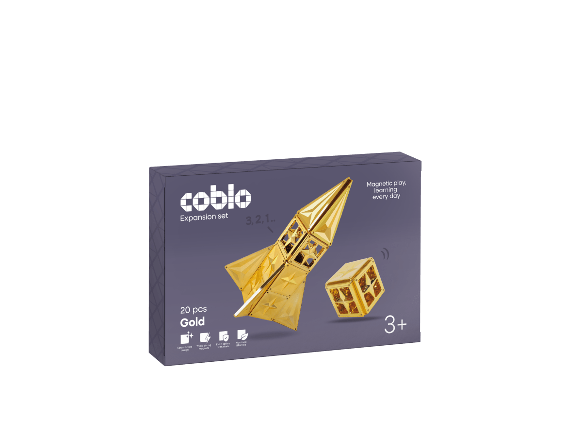 Coblo Magnetfliesen Gold – 20 Stück, Verpackung