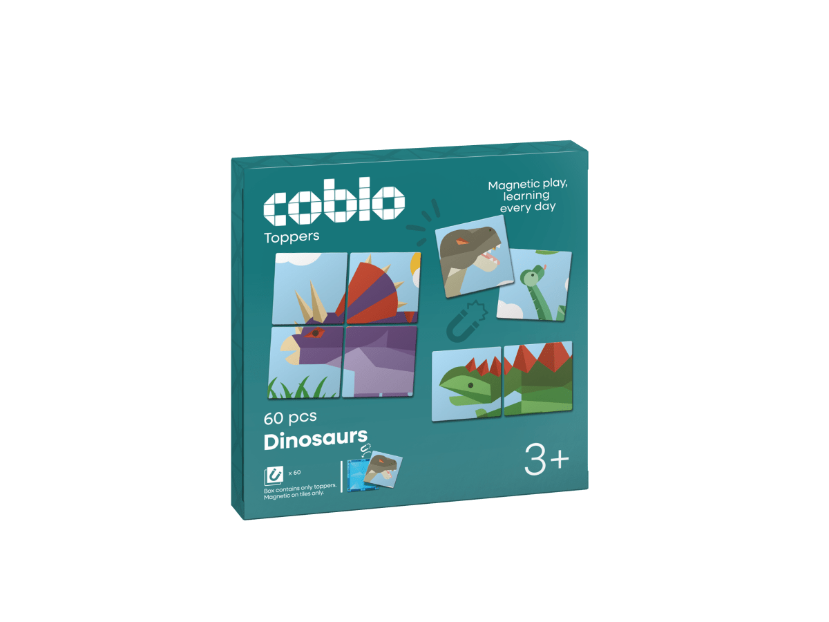 Coblo Toppers Dinosaurier – 60 Stück, Verpackung