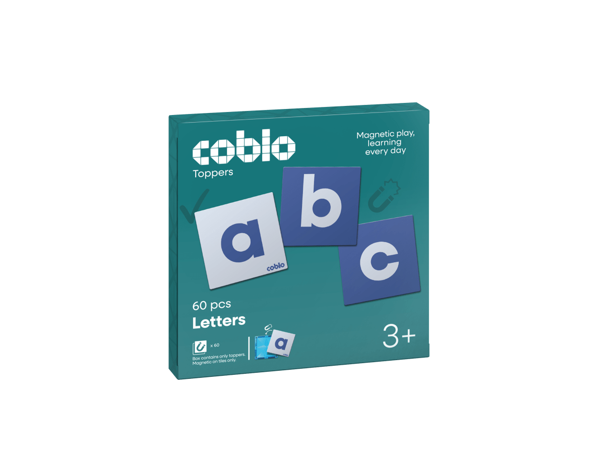 Coblo Toppers Buchstaben – 60 Stück, Verpackung