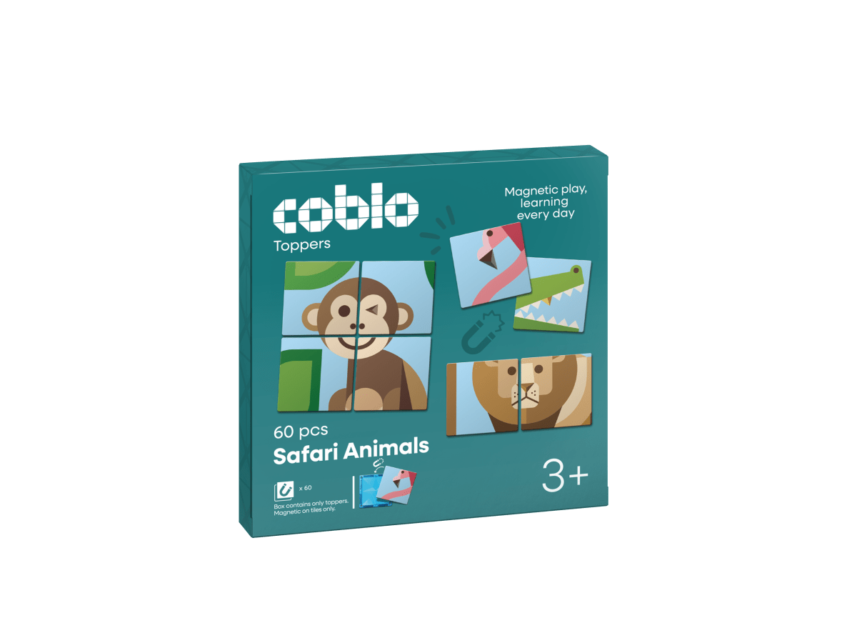 Coblo Toppers Safari-Tiere – 60 Stück, Verpackung