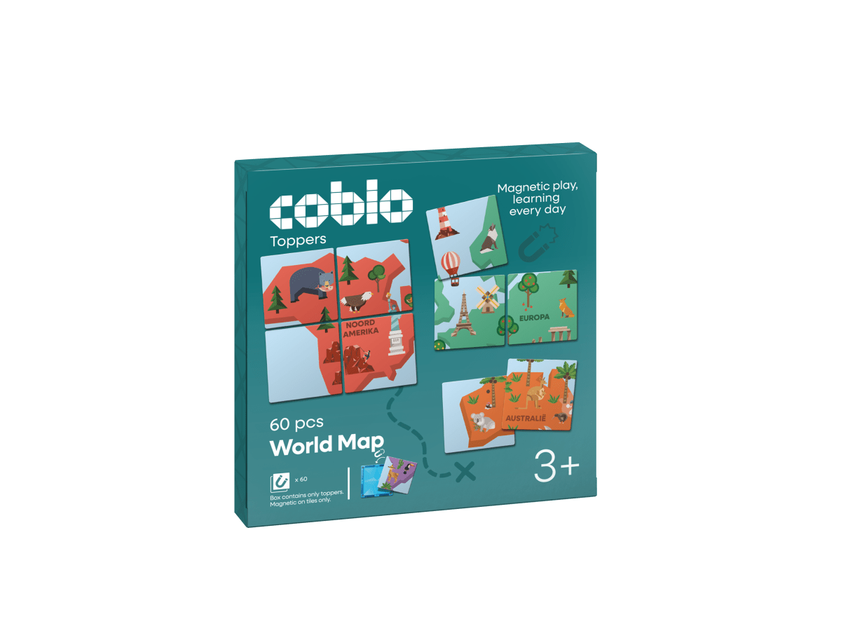 Coblo Toppers Weltkarte – 60 Stück, Verpackung