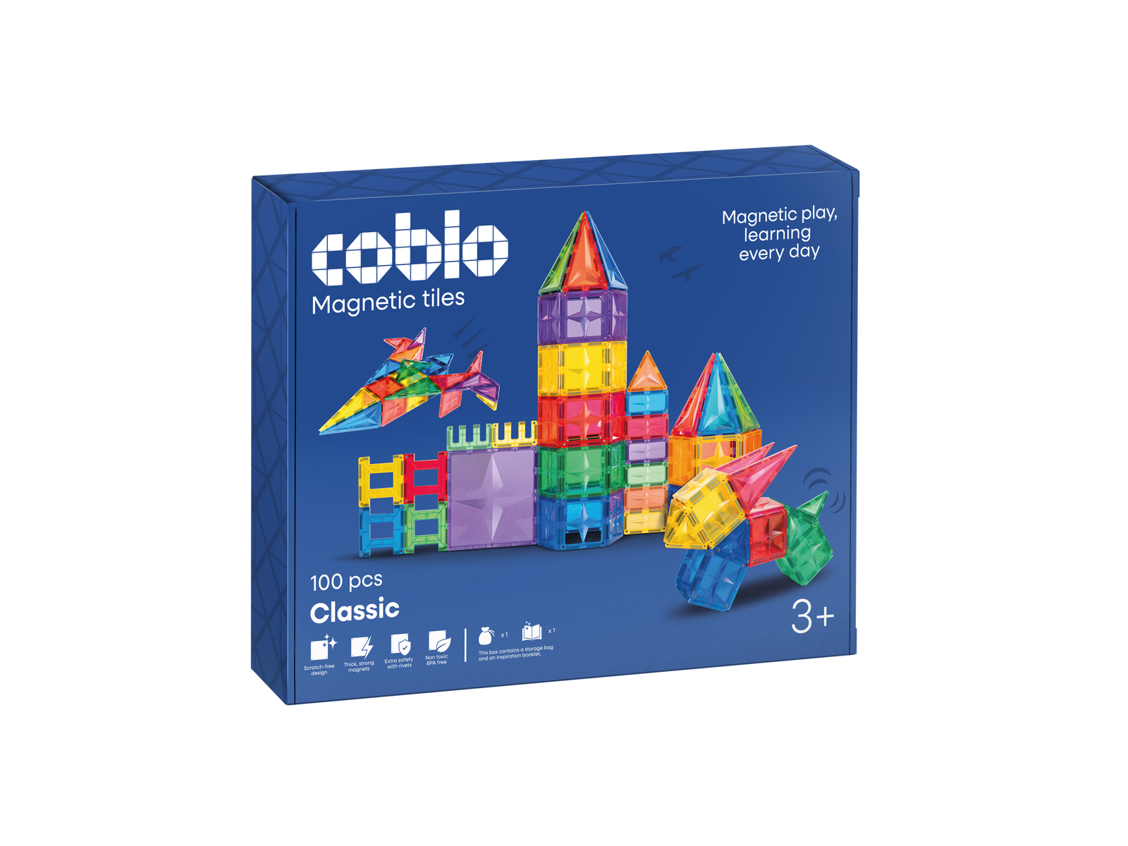 Coblo magnetische tegels Classic 100 stuks verpakking