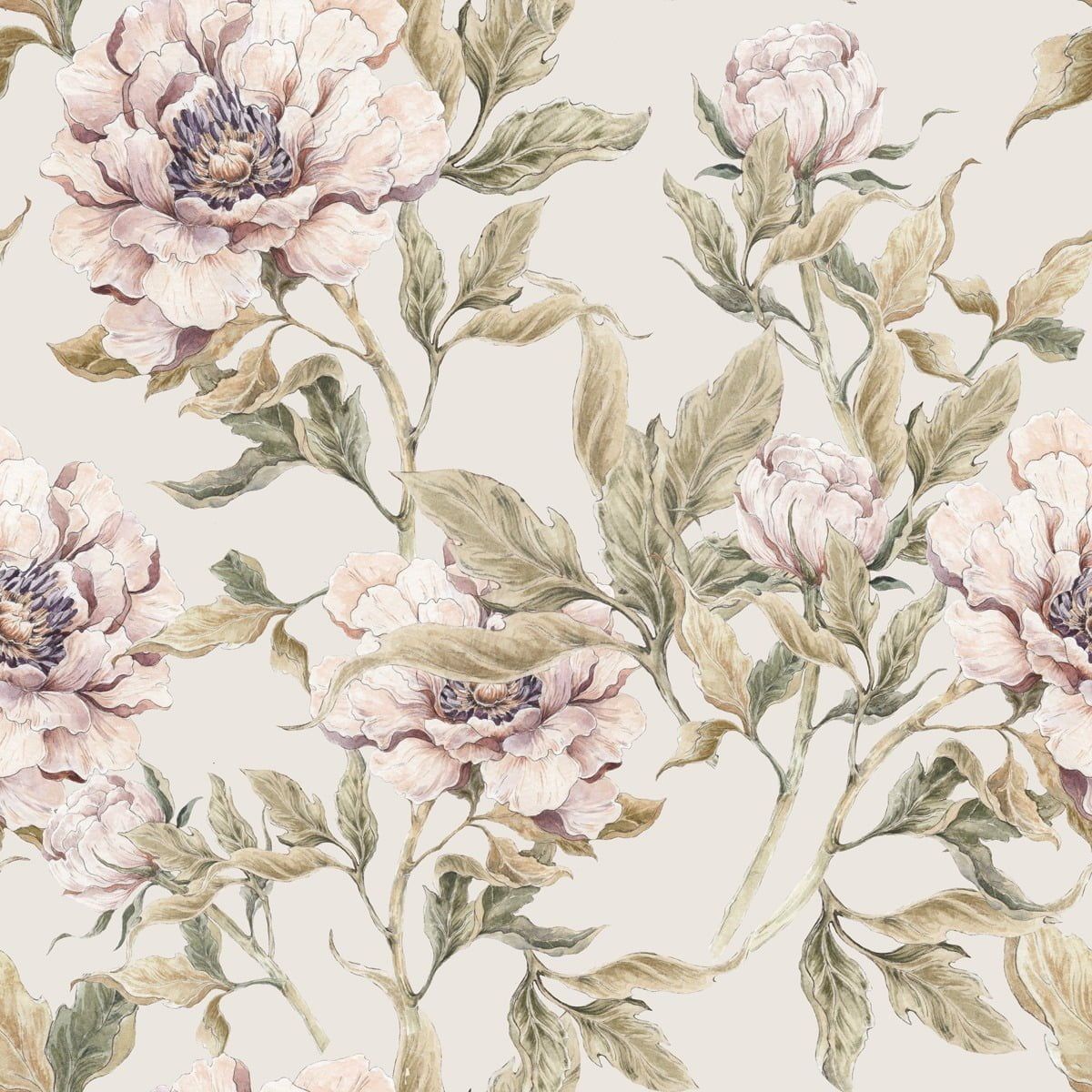 Dekornik Peonies Beige Kindertapete