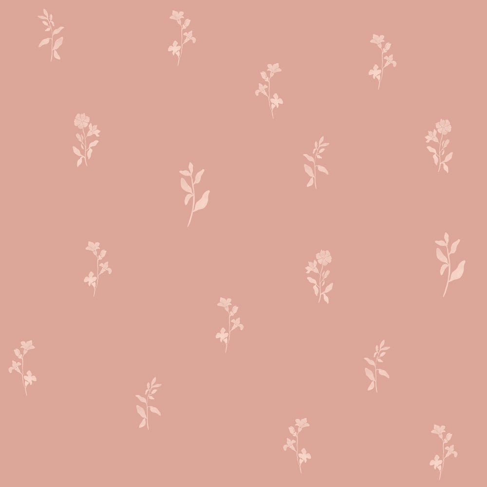 Dekornik Pink subtle twigs Kindertapete