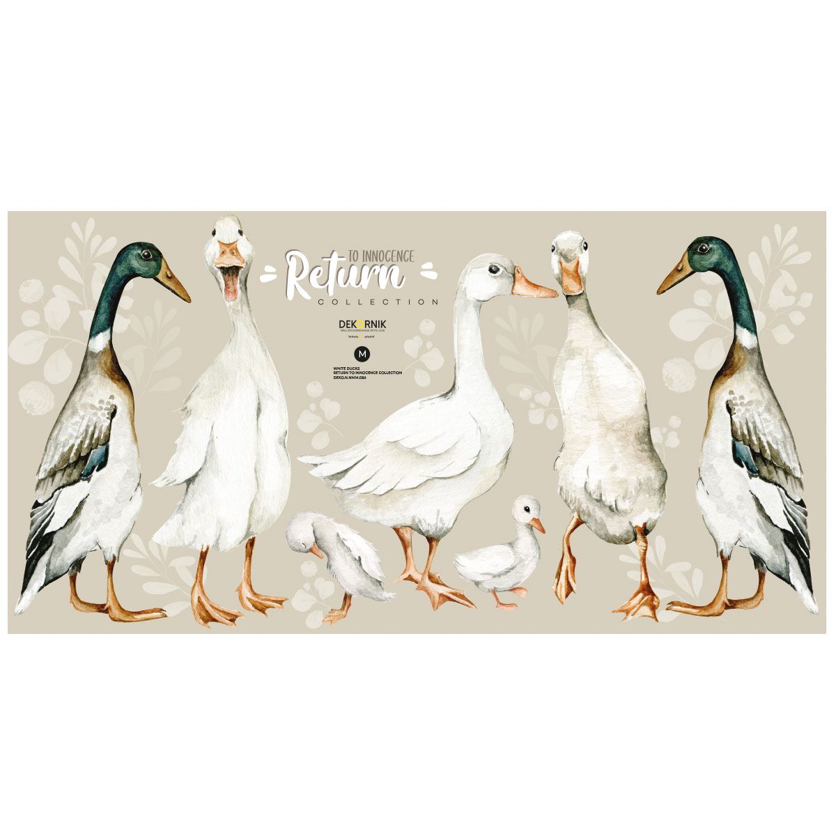 Dekornik White Ducks Wandsticker – Return to Innocence
