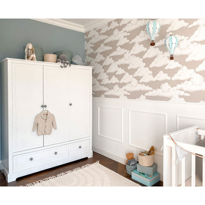 Dekornik Classic Velveteen clouds beige kinderbehang