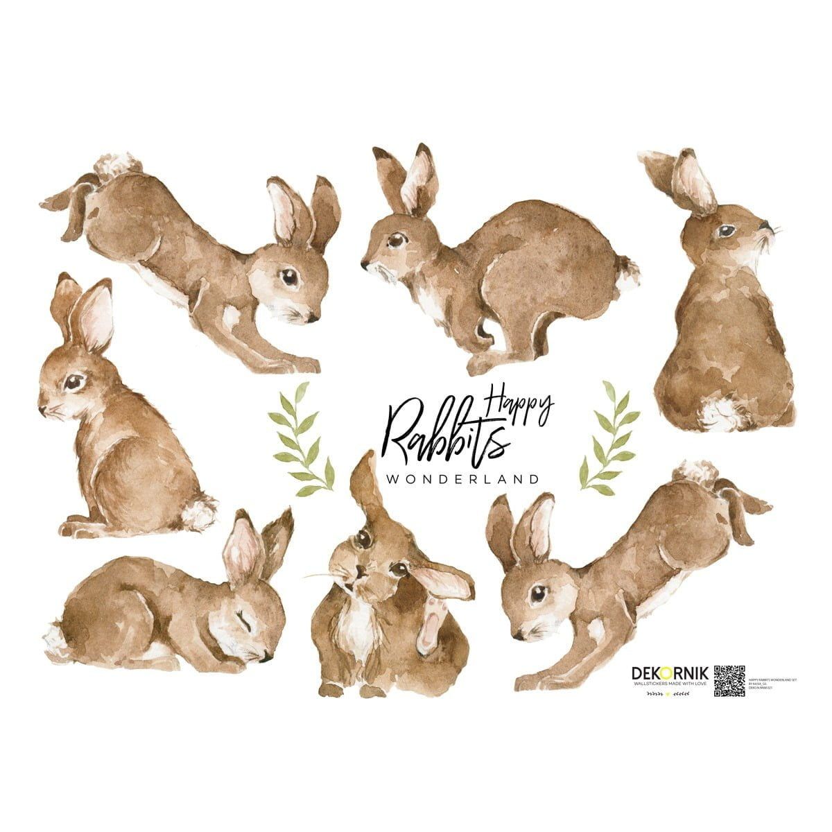 Dekornik Happy Rabbits Wonderland muurstickerset