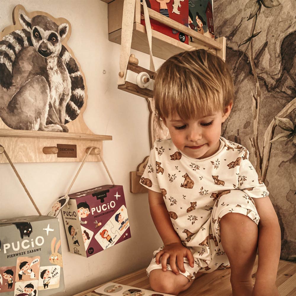 Dekornik Lemur wandplank met 3 haakjes