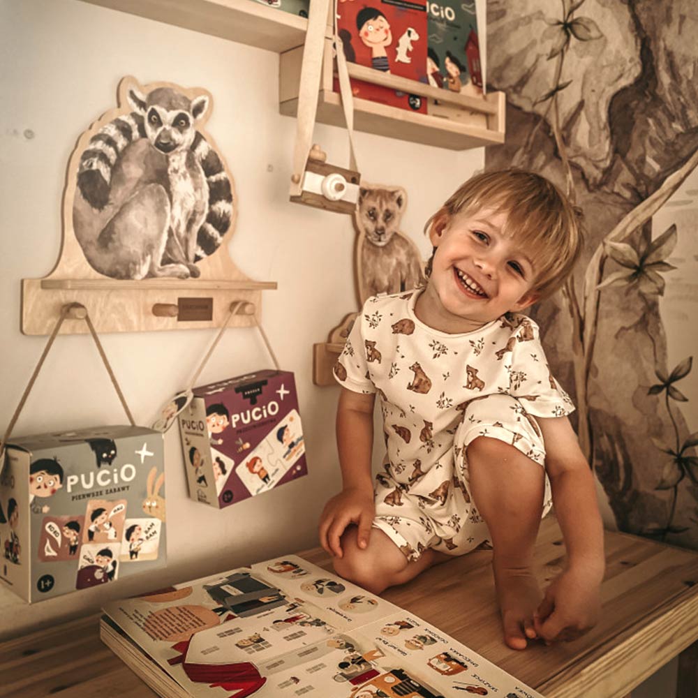 Dekornik Lion wandplank met 3 haakjes