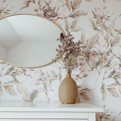 Dekornik Peonies Beige kinderbehang
