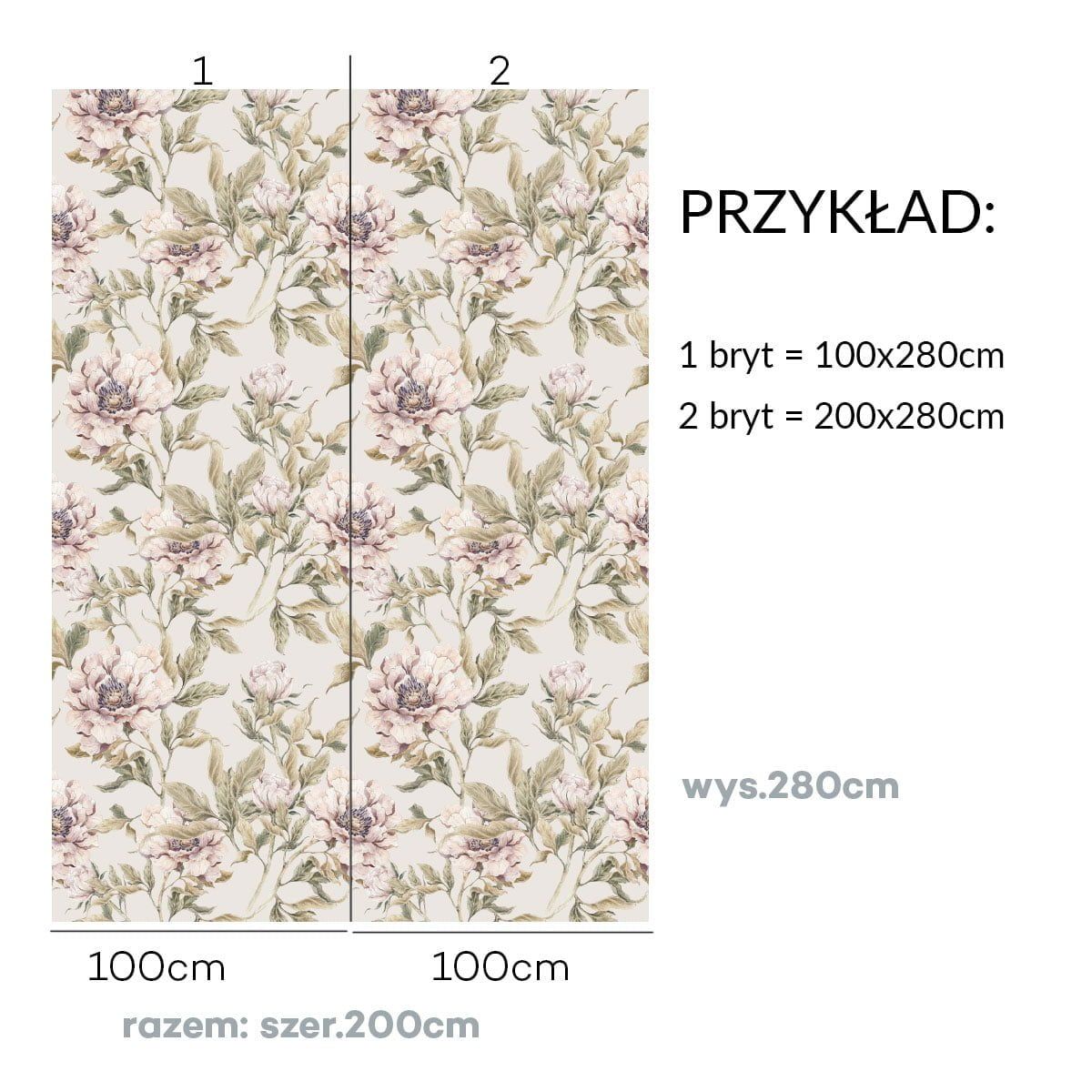 Dekornik Peonies Beige kinderbehang
