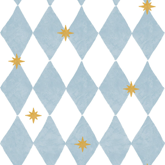 Dekornik French diamonds with stars kinderbehang