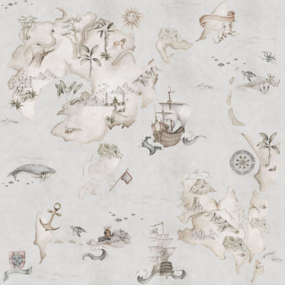 Dekornik Map Stories From The Sea Color kinderbehang
