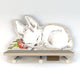 Dekornik Rabbit wandplank met 3 haakjes