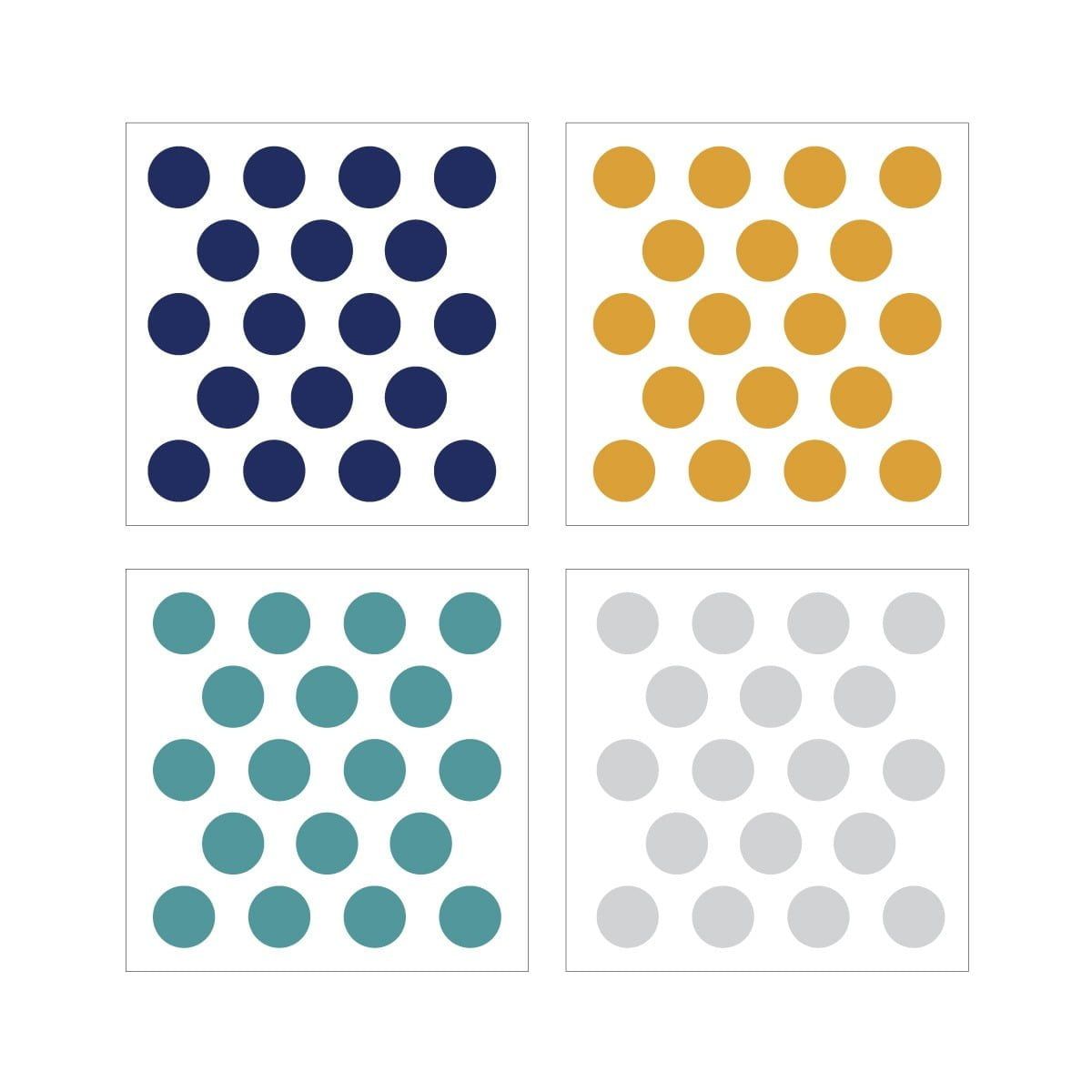 Confetti 5 Navy Blue Turquoise - 