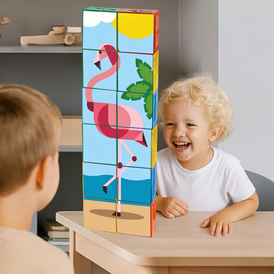 Coblo Toppers Safari Dieren – 60 stuks op magnetische tegels