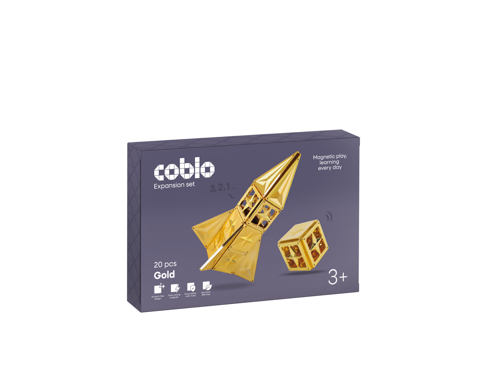 Coblo Magnetische Tegels Goud – 20 stuks verpakking