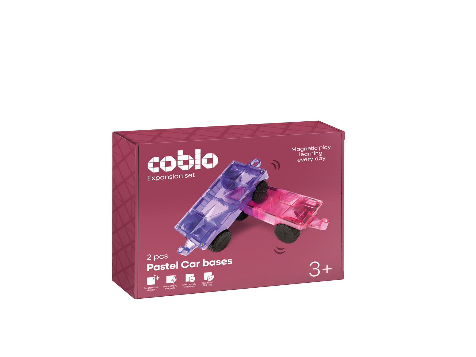 Coblo Auto Onderstellen Pastel – 2 stuks verpakking