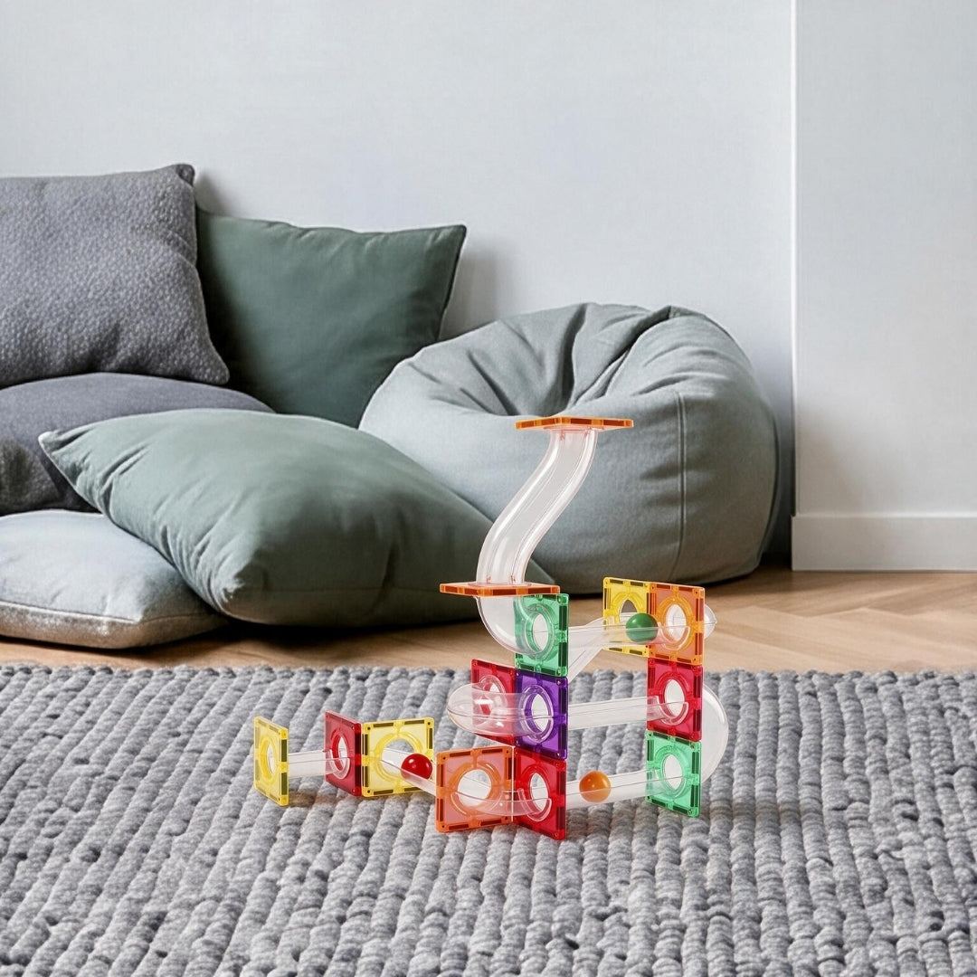Coblo Magnetische Knikkerbaan Classic – uitbreiding 35 stuks in gebruik