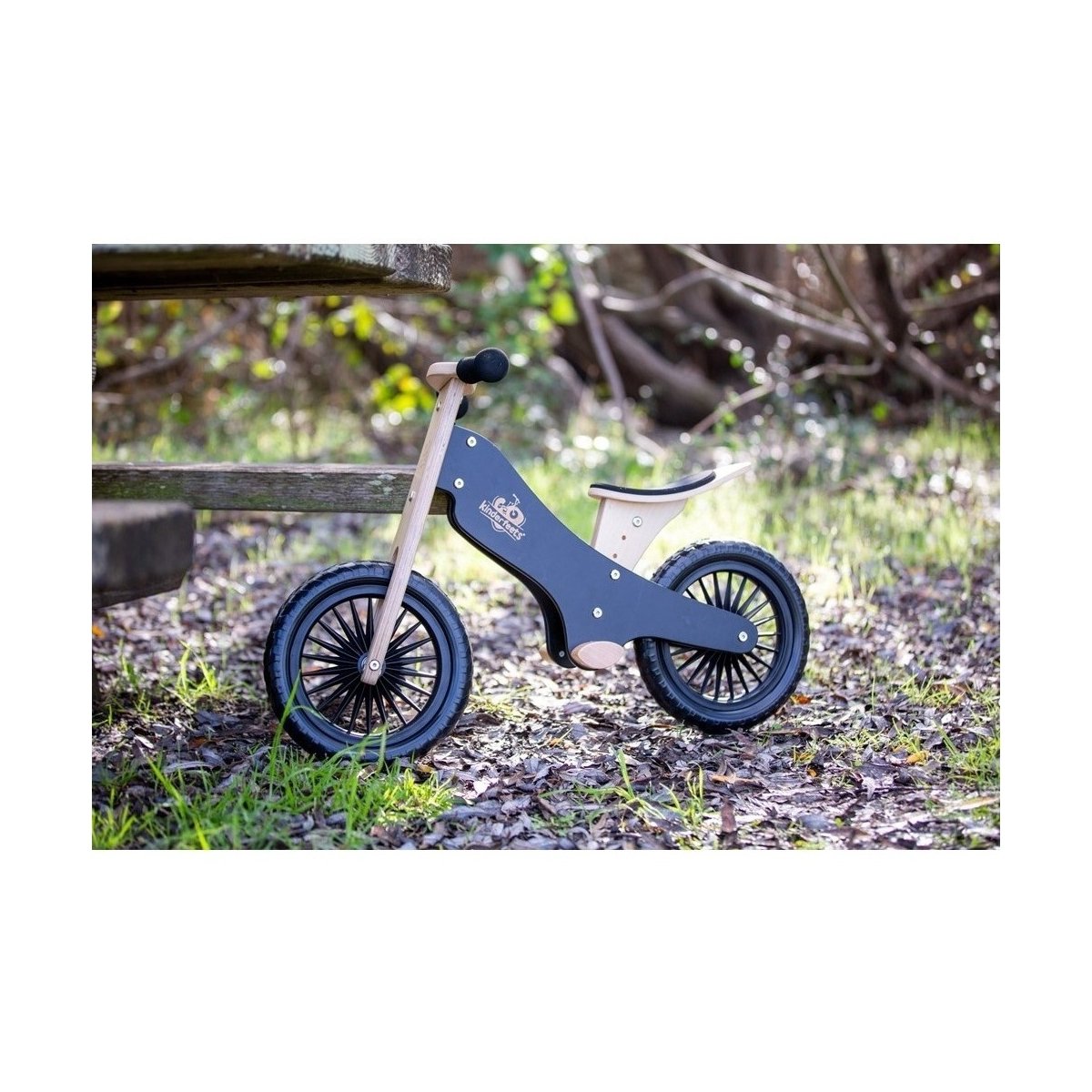 Kinderfeets houten loopfiets vanaf 2 jaar - Zwart