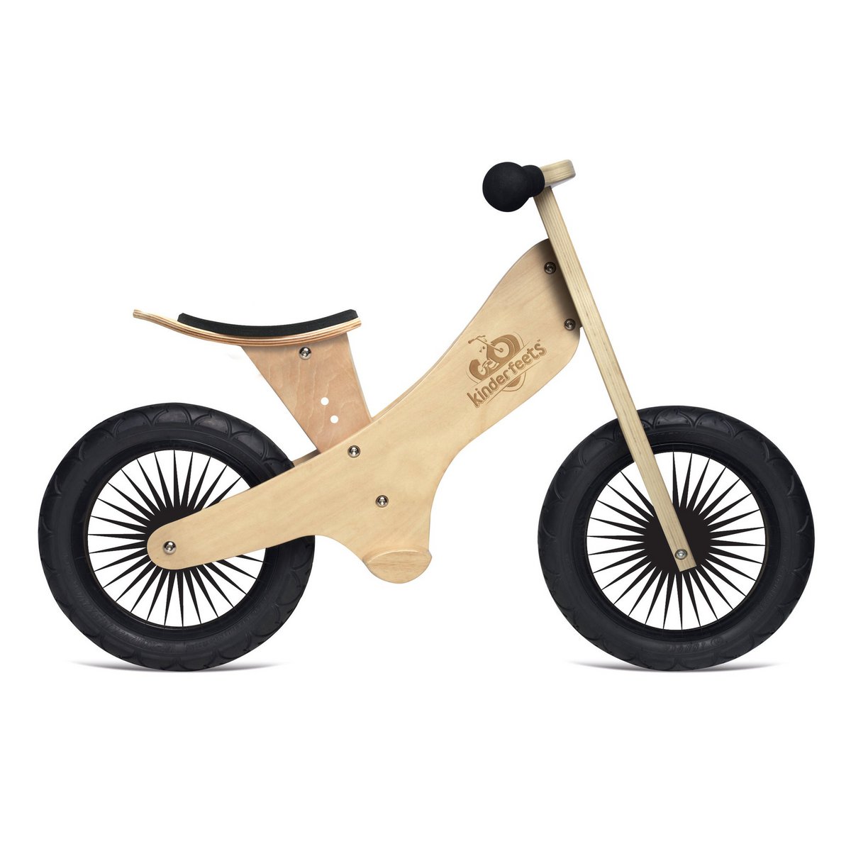 Kinderfeets houten loopfiets klassiek  vanaf 2 jaar - Naturel Hout