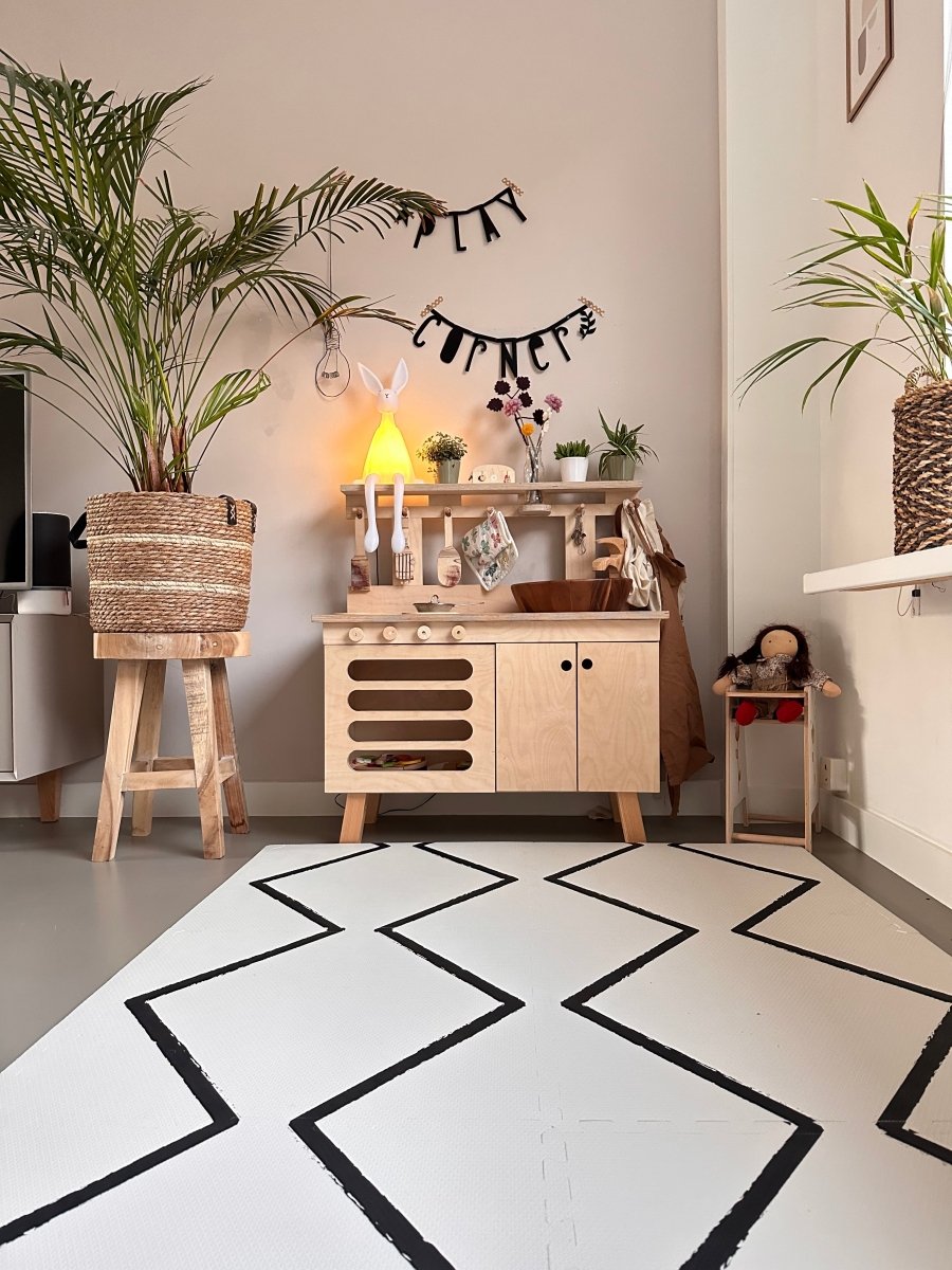 Eeveve speelmat Beni Ecru als zachte speelplek voor baby's en peuters