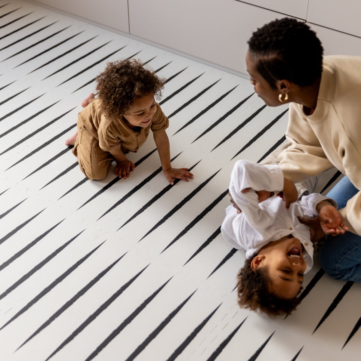 Eeveve speelmat Lucio Ecru als zachte speelplek voor baby's en peuters