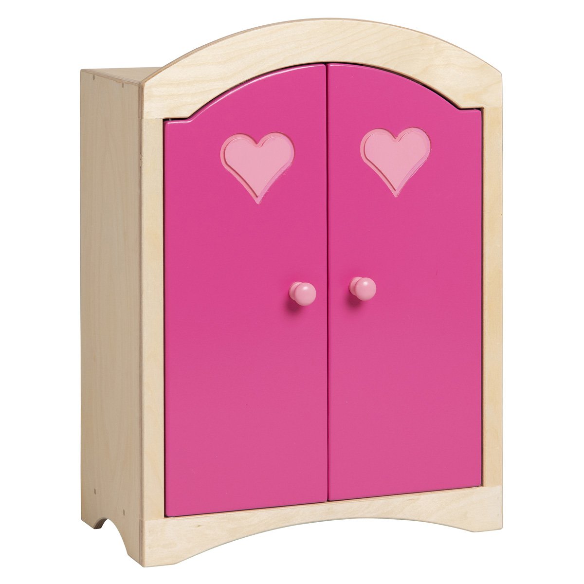 kledingkast voor de kinderkamer van hout in roze