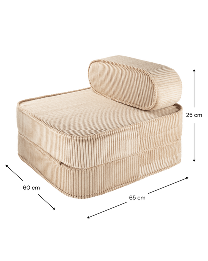 Wigiwama Brown Sugar Flip Chair - ribstof kinderstoel