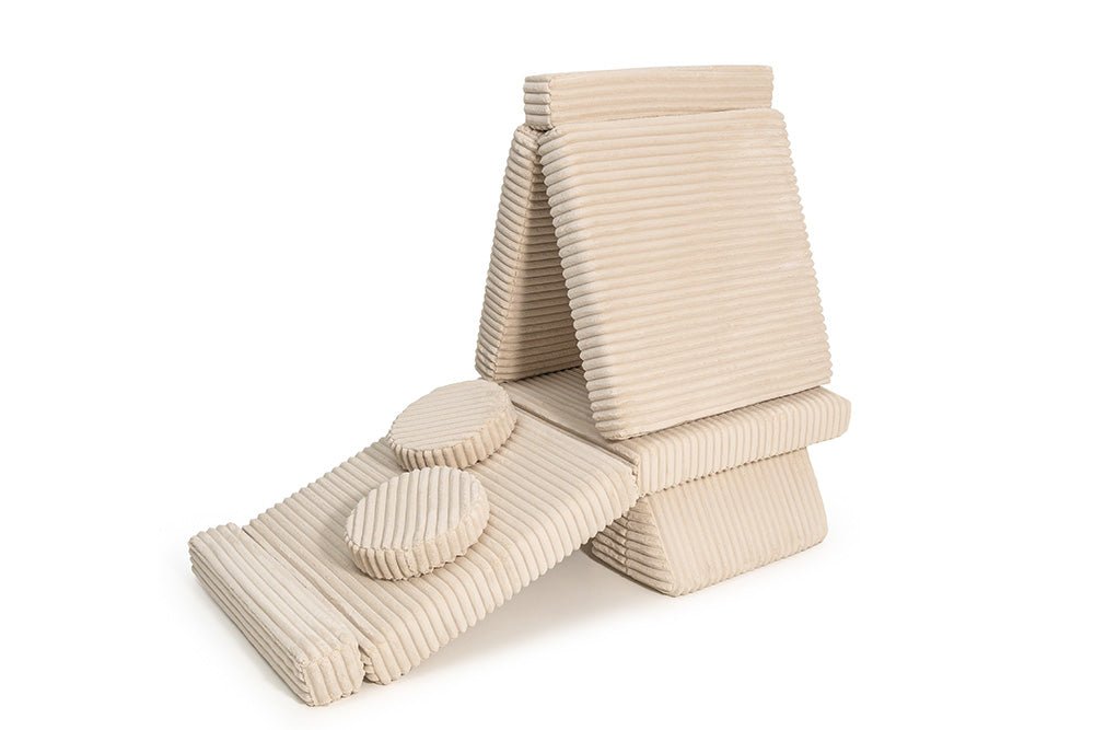 Shappy Speelbank Waffle 160 cm in Cream Beige