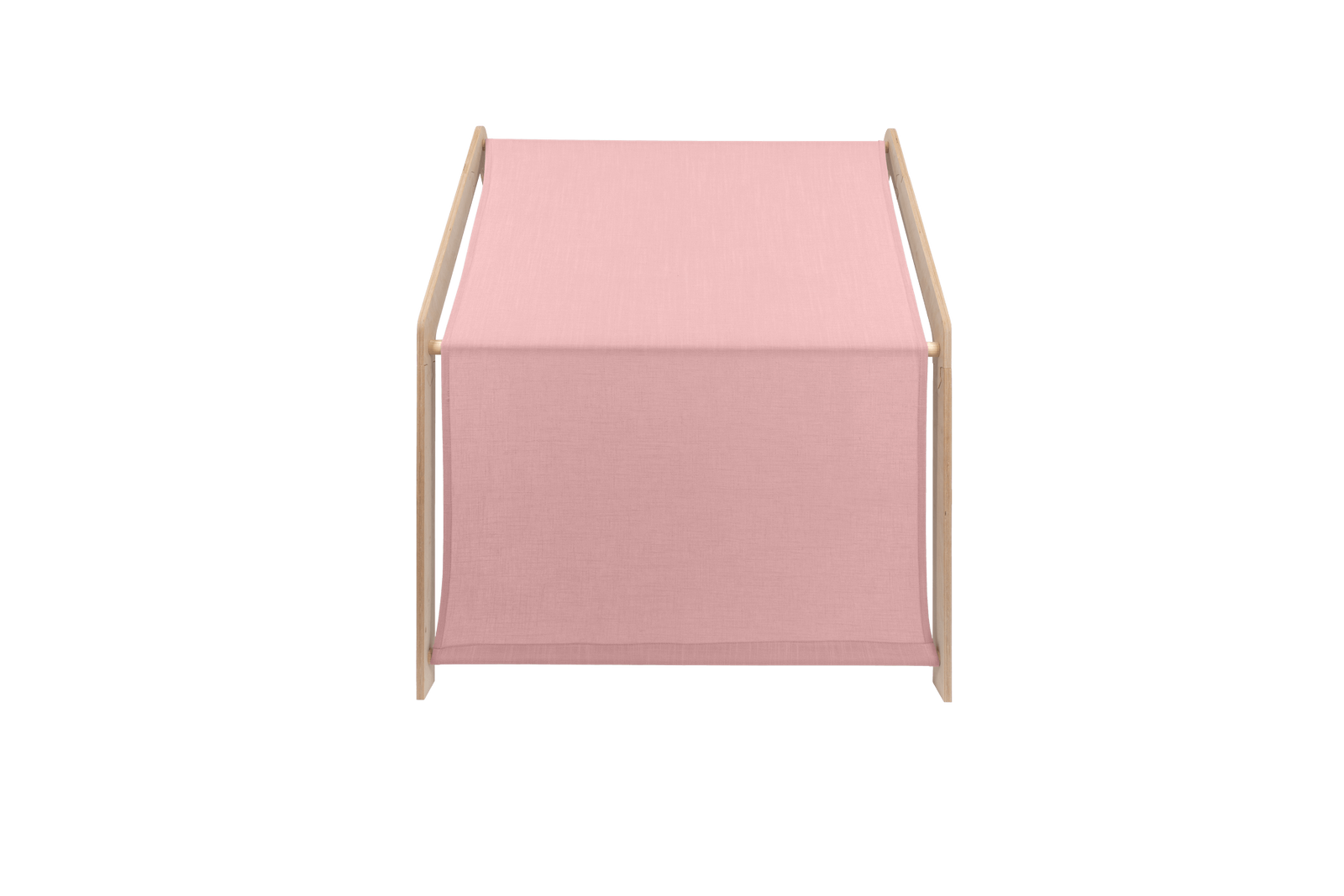 houten speelhuisje naturel met roze dak voor kinderkamer, aanvullende productfoto 4