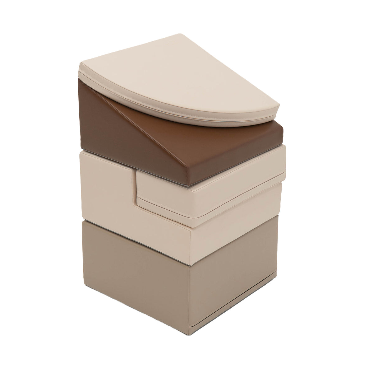 IGLU Corner Climber foamvormen in Chocolate Dune compact opgestapeld