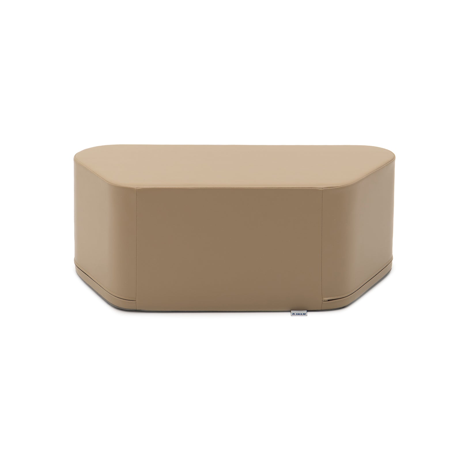 IGLU Hexagon Bench kinderbankje in grey beige zijaanzicht