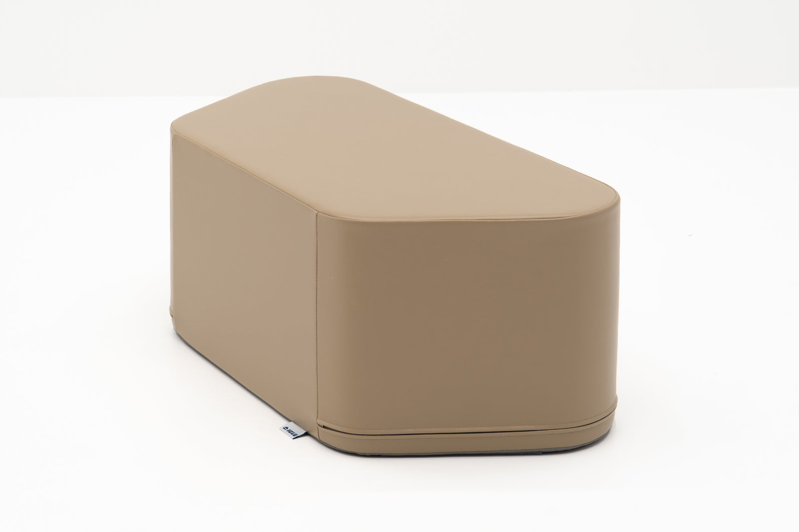 IGLU Hexagon Bench kinderbankje in grey beige schuin zijaanzicht