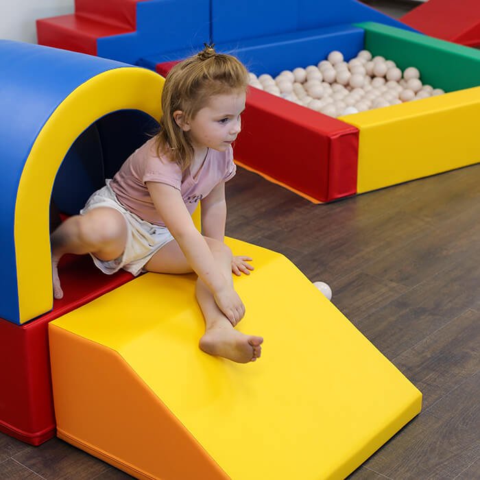 Soft Play Set - Tunnel foam speelset met tunnel, trap en glijbaan