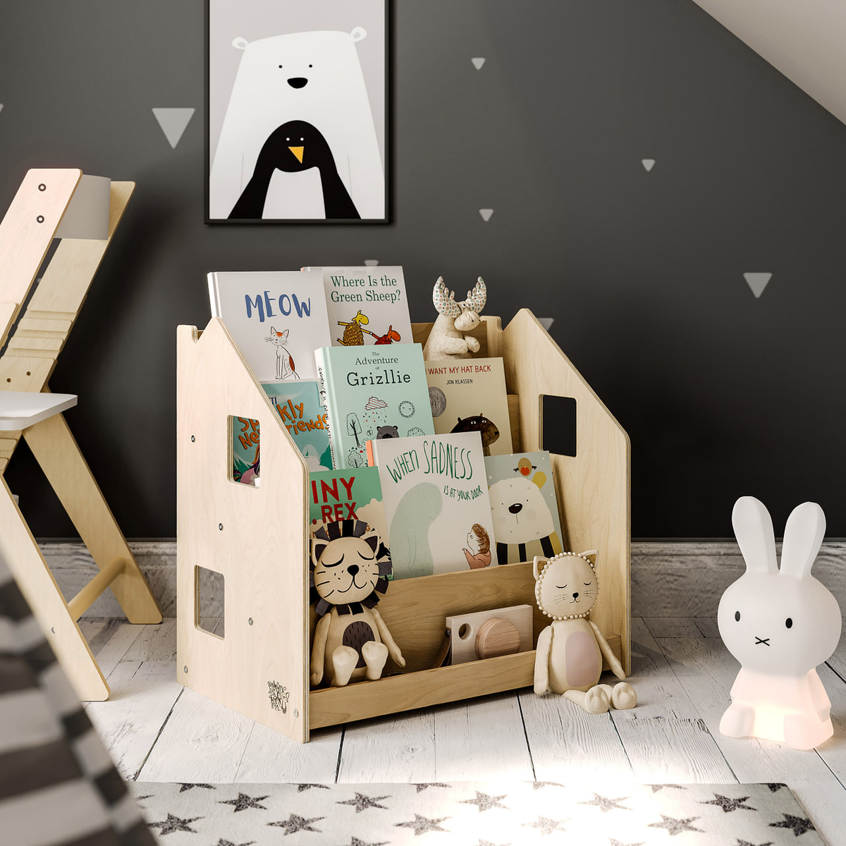 BusyKids Montessori boekenkast – naturel
