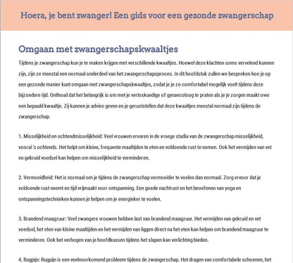 Hoera, je bent zwanger! E-book voor een gezonde zwangerschap