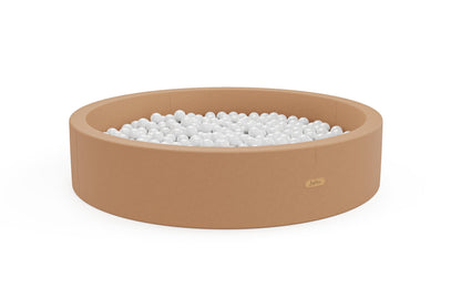 Ball pit round 115 cm - camel - including 300 balls