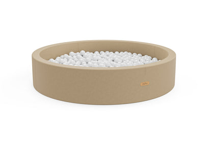 Ball pit round 115 cm - dark beige - including 300 balls