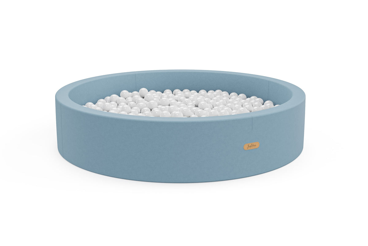 soft play ballenbak met 300 ballen in lichtblauw
