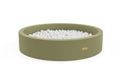 Ball pit round 115 cm - olive - including 300 balls